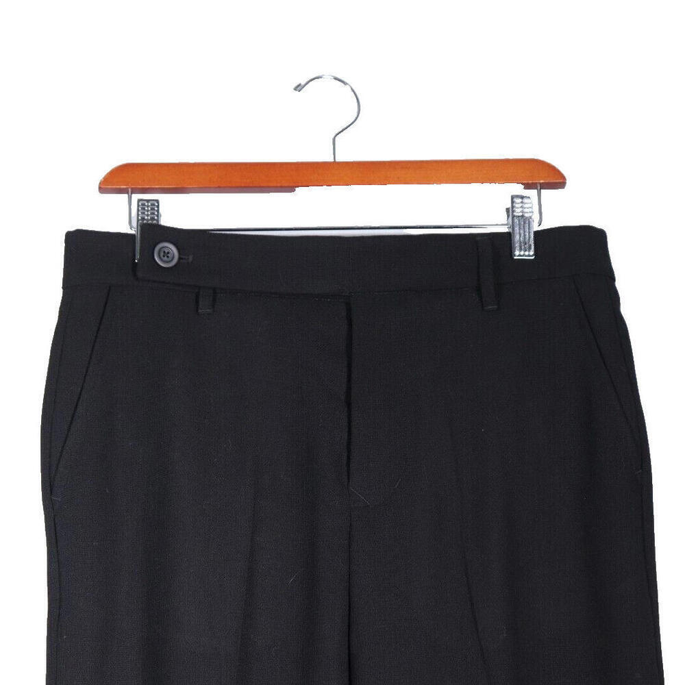 Rick Owens Women's Size 6 Black Cropped Trousers Pants Dress High Rise 100% Wool - Picture 3 of 15
